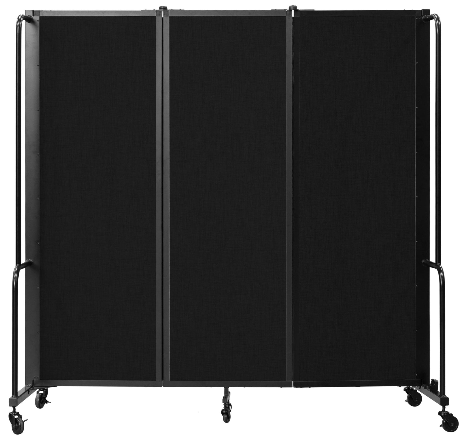 NPS ROBO Series Flexible Room Divider 3 Sections, PET Panels - 6'H x 6'L - SchoolOutlet