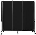 NPS ROBO Series Flexible Room Divider 3 Sections, PET Panels - 6'H x 6'L - SchoolOutlet