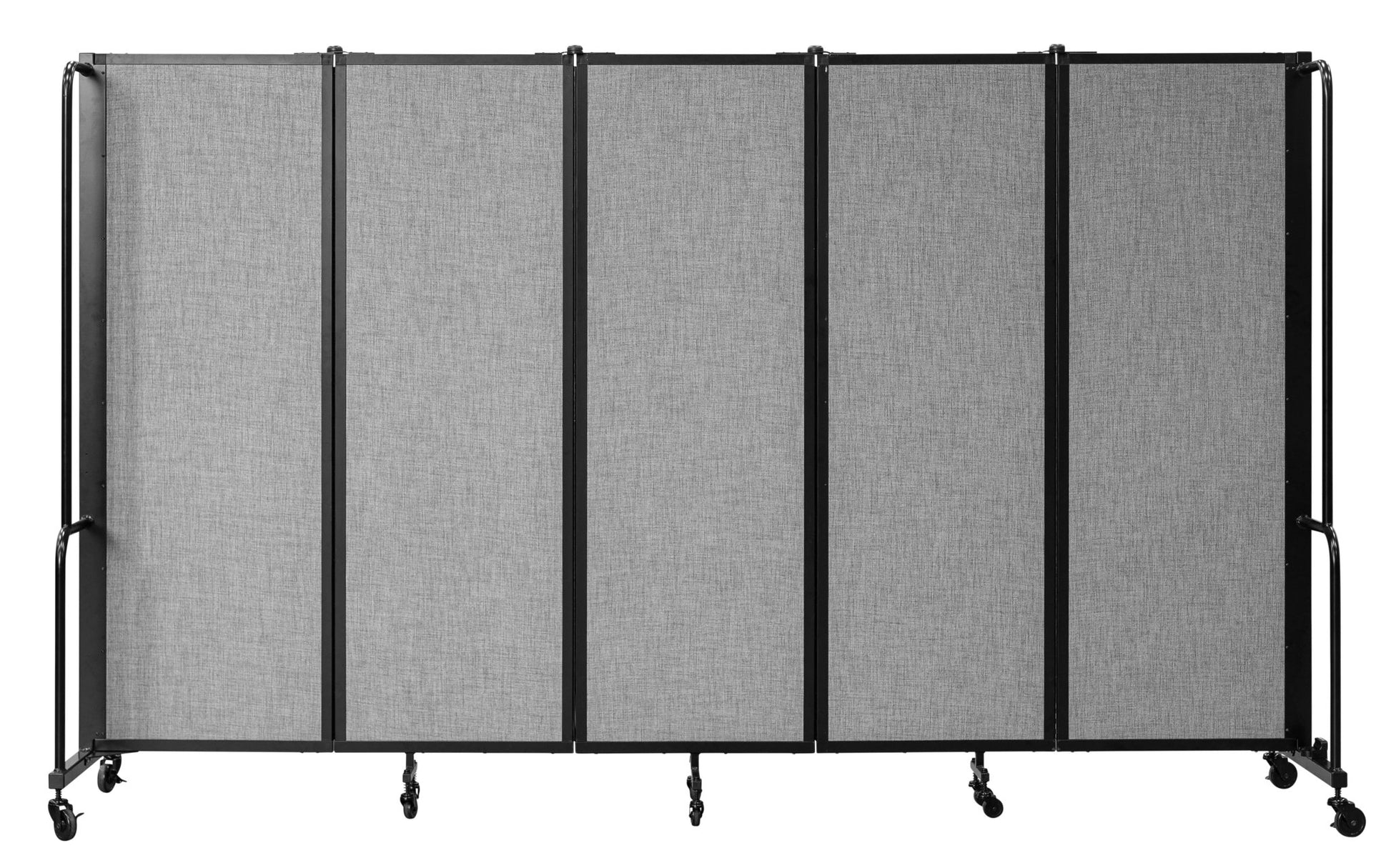 NPS ROBO Series Flexible Room Divider 5 Sections, PET Panels - 6'H x 9' 10"L - SchoolOutlet