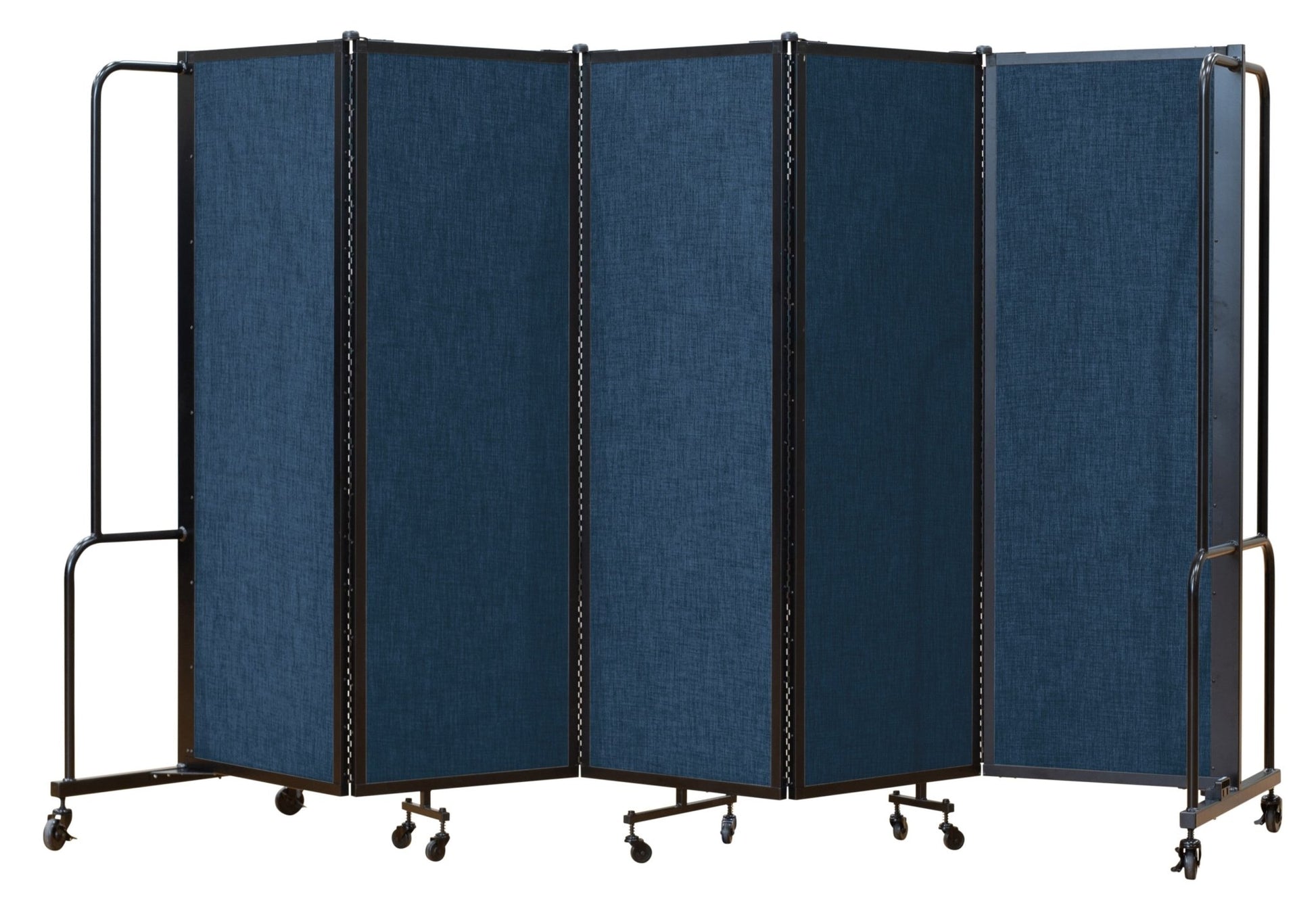 NPS ROBO Series Flexible Room Divider 5 Sections, PET Panels - 6'H x 9' 10"L - SchoolOutlet