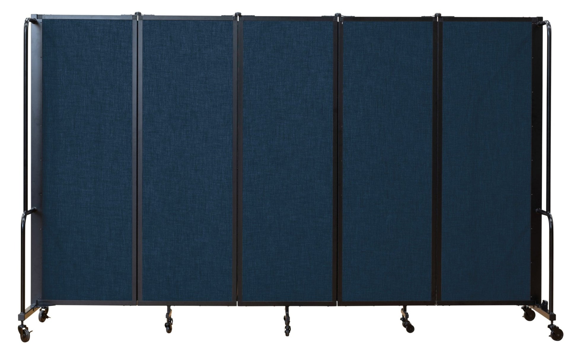 NPS ROBO Series Flexible Room Divider 5 Sections, PET Panels - 6'H x 9' 10"L - SchoolOutlet