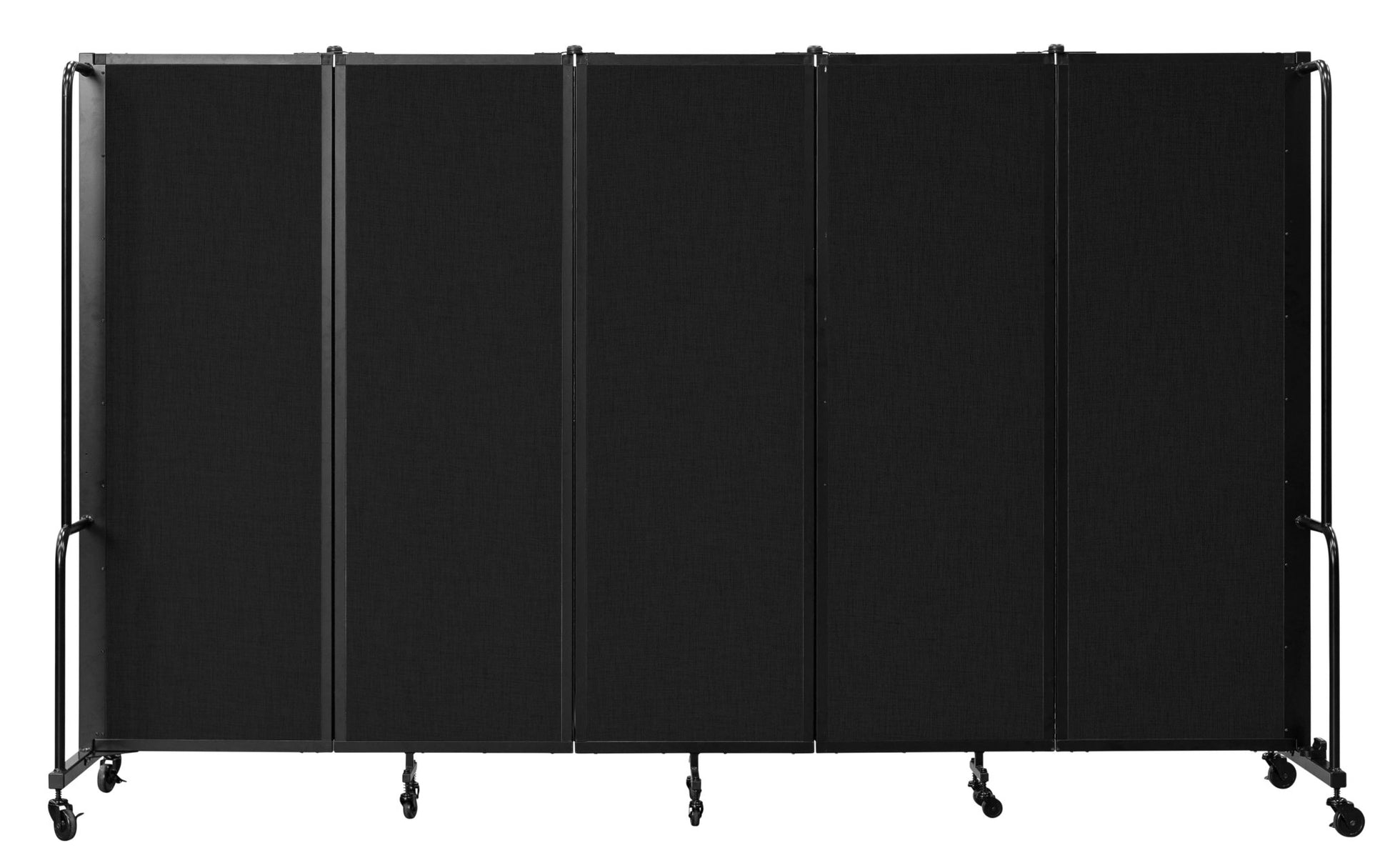 NPS ROBO Series Flexible Room Divider 5 Sections, PET Panels - 6'H x 9' 10"L - SchoolOutlet