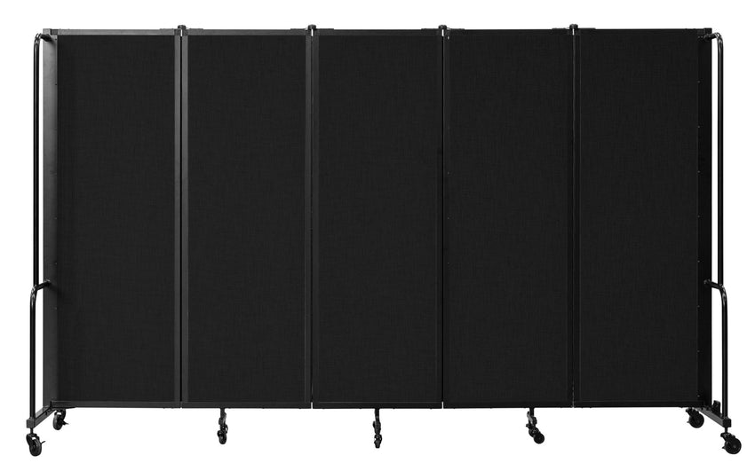 NPS ROBO Series Flexible Room Divider 5 Sections, PET Panels - 6'H x 9' 10"L - SchoolOutlet