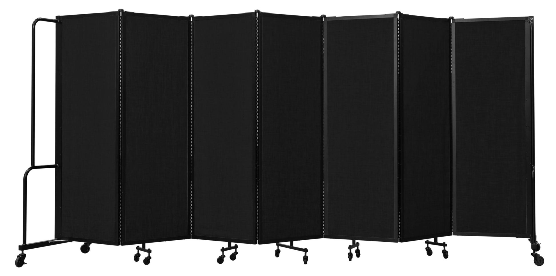 NPS ROBO Series Flexible Room Divider 7 Sections, PET Panels - 6'H x 13' 8"L - SchoolOutlet