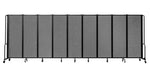 NPS ROBO Series Flexible Room Divider 9 Sections, PET Panels - 6'H x 17' 6