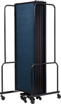 NPS ROBO Series Flexible Room Divider 9 Sections, PET Panels - 6'H x 17' 6