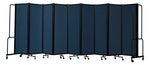 NPS ROBO Series Flexible Room Divider 9 Sections, PET Panels - 6'H x 17' 6
