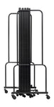 NPS ROBO Series Flexible Room Divider 9 Sections, PET Panels - 6'H x 17' 6