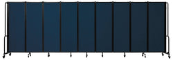 NPS ROBO Series Flexible Room Divider 9 Sections, PET Panels - 6'H x 17' 6"L