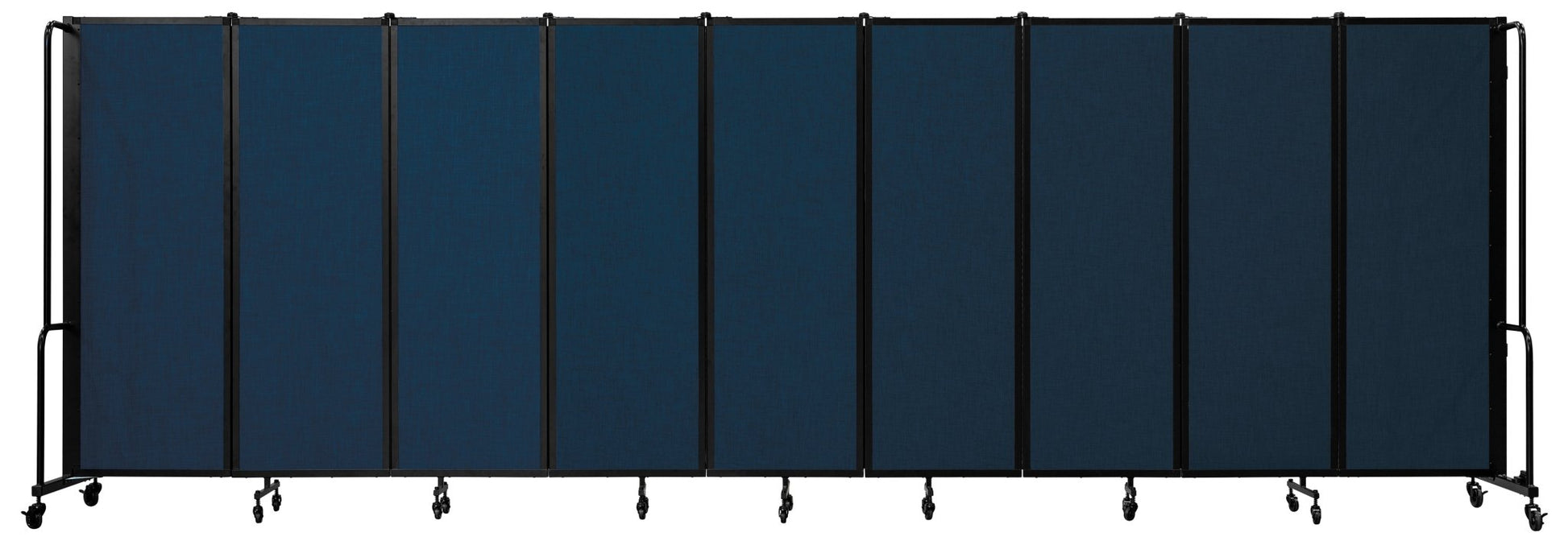 NPS ROBO Series Flexible Room Divider 9 Sections, PET Panels - 6'H x 17' 6"L - SchoolOutlet