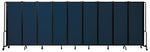 NPS ROBO Series Flexible Room Divider 9 Sections, PET Panels - 6'H x 17' 6
