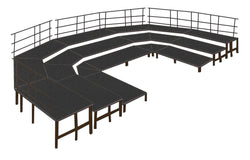 NPS Seated Band Package, 3 Level Stage Configuration Includes Guard Rails (48" Deep Platforms)