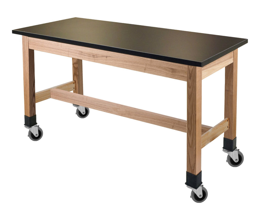 Fixed Height Heavy Duty Steel Tables with Phenolic Work Surfaces and  Leveling Glides