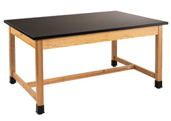 NPS Wood Science Lab Table, 42 x 60 x 30"H (National Public Seating NPS-SLT1-4260)
