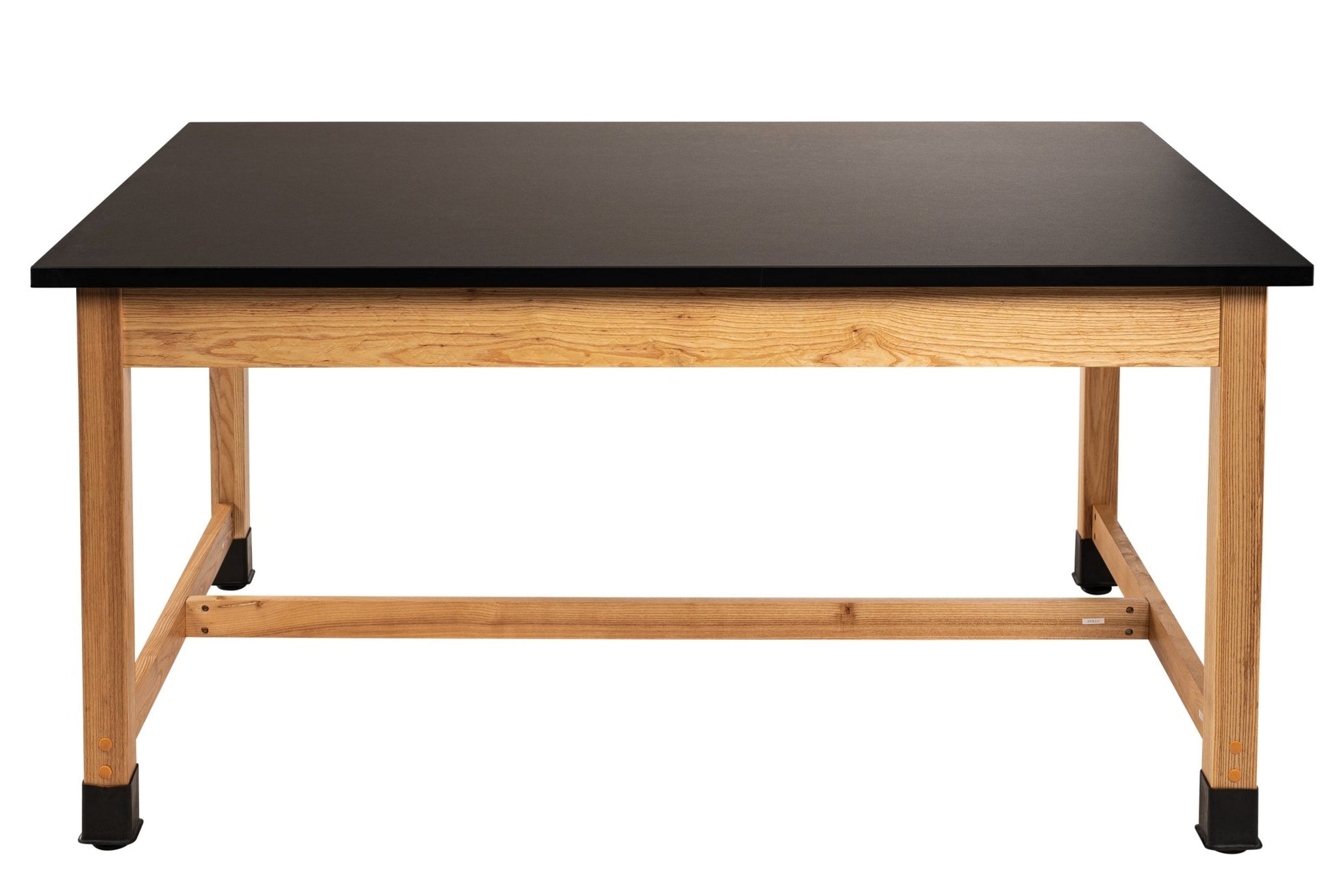 NPS Wood Science Lab Table, 42 x 60 x 30, Phenolic Top, Book Compartments (National Public Seating NPS-SLT1-4260PB) - SchoolOutlet