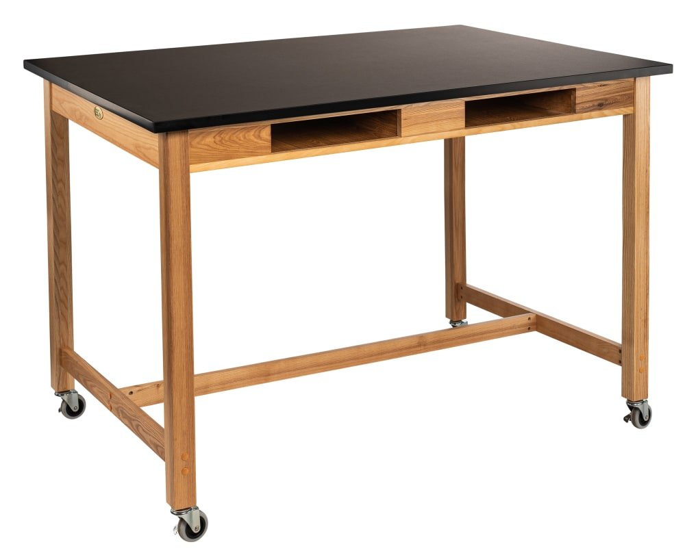 NPS Wood Science Lab Table, 42 x 60 x 36"H (National Public Seating NPS-SLT2-4260) - SchoolOutlet