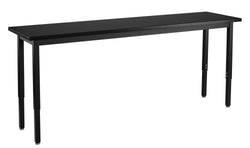 NPS Height Adjustable Science Lab Table, 18" X 72", Steel Legs (National Public Seating NPS-SLTX-1872)