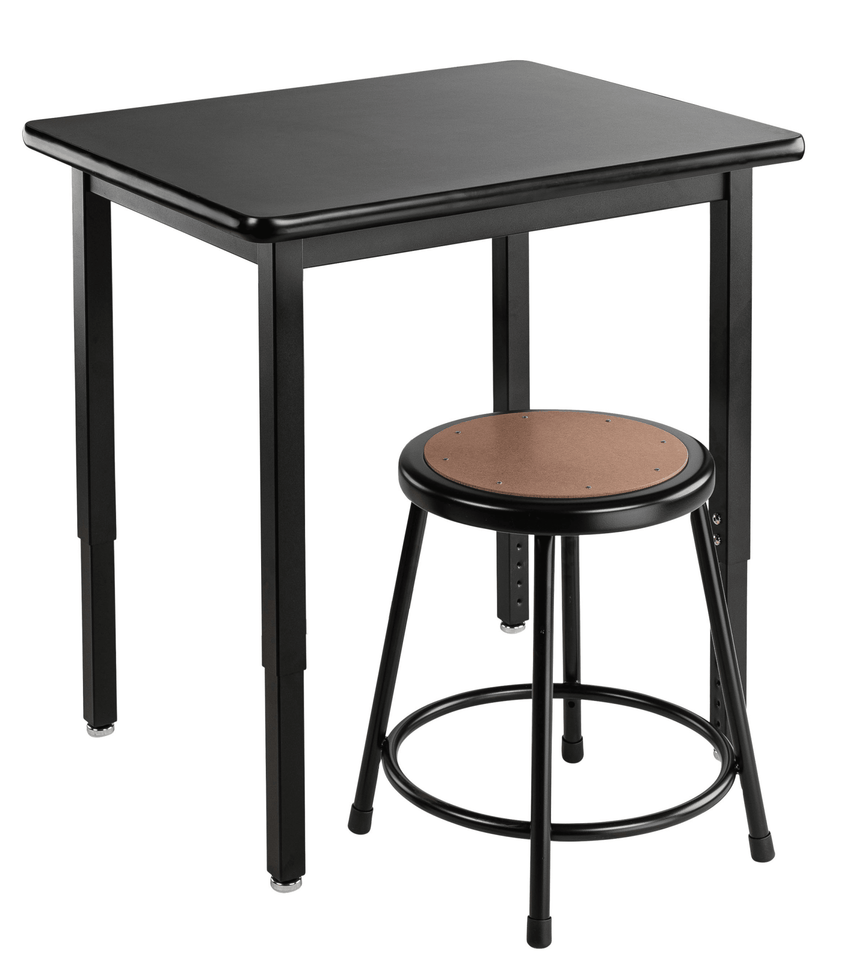 NPS Science Lab Table, 24" X 30", Steel Legs (National Public Seating NPS-SLT3-2430C) - SchoolOutlet