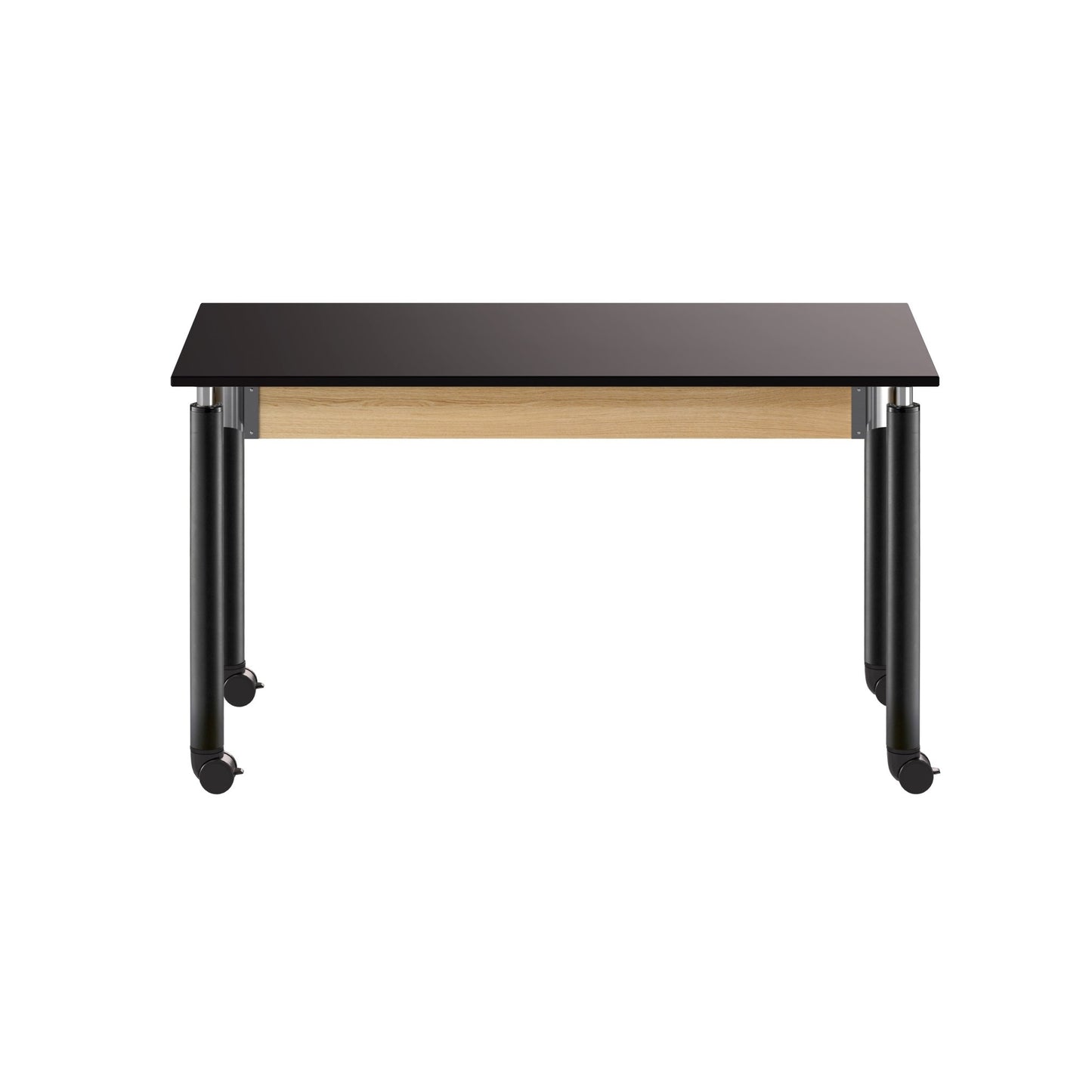 NPS Height Adjustable Science Lab Table, 24" X 54", Phenolic Top, Black Legs (National Public Seating NPS-SLT4-2454P) - SchoolOutlet