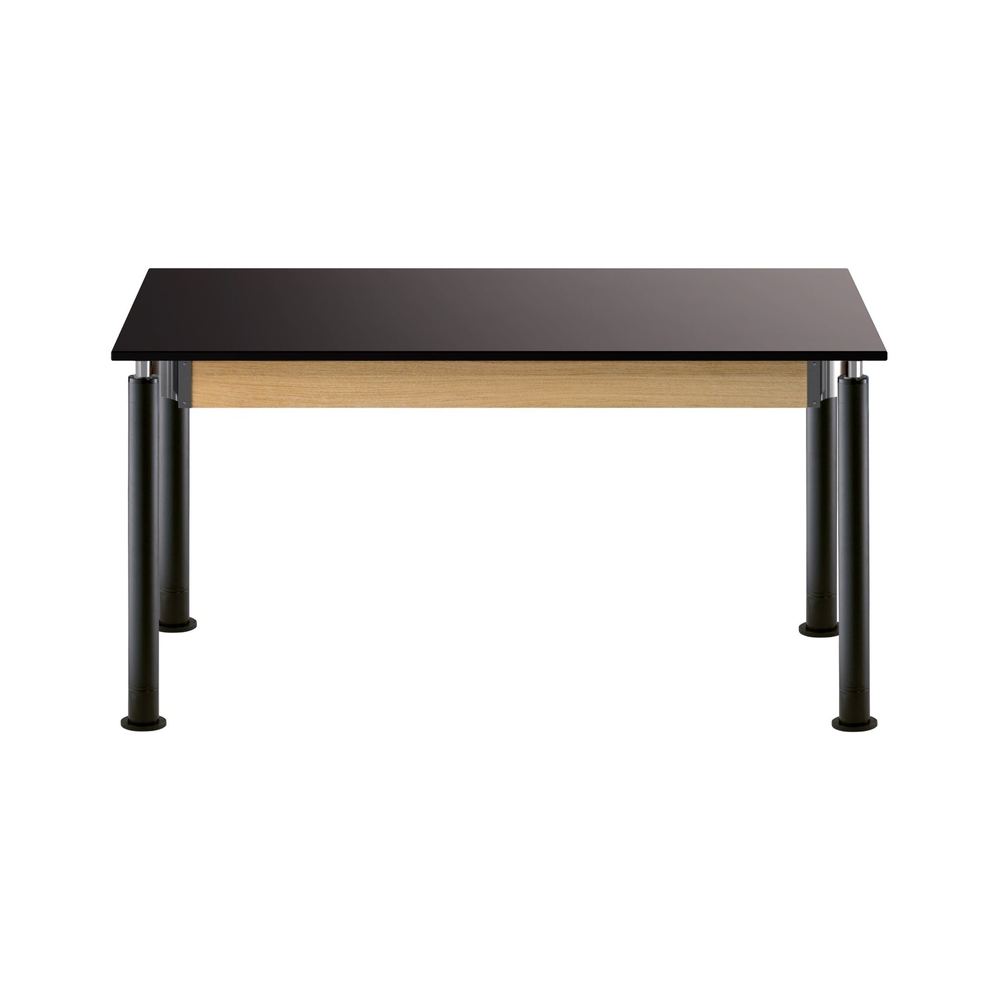NPS Height Adjustable Science Lab Table, 30" X 60", Phenolic Top, Black Legs (National Public Seating NPS-SLT4-3060P) - SchoolOutlet