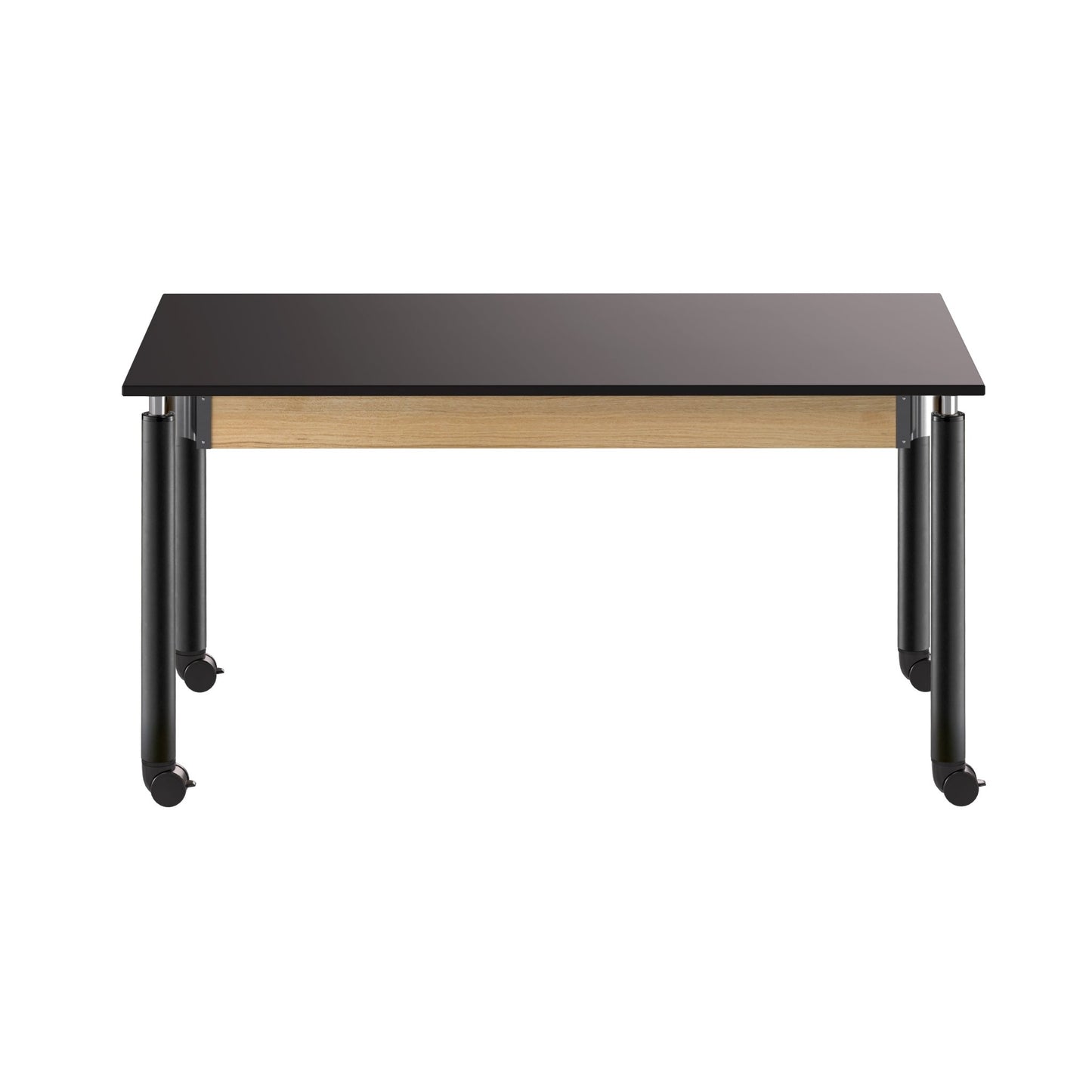 NPS Height Adjustable Science Lab Table, 30" X 60", Phenolic Top, Black Legs (National Public Seating NPS-SLT4-3060P) - SchoolOutlet