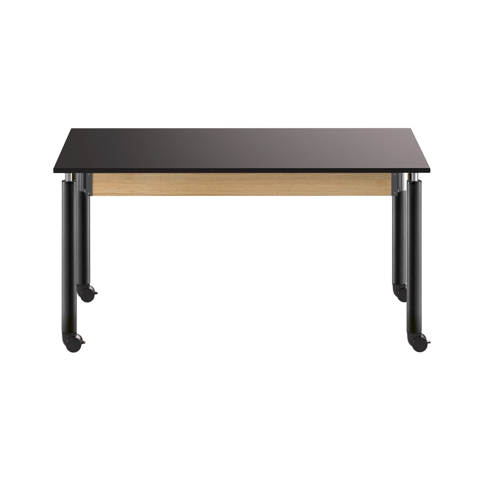 NPS Height Adjustable Science Lab Table, 30" X 60", Phenolic Top, Black Legs (National Public Seating NPS-SLT4-3060P) - SchoolOutlet