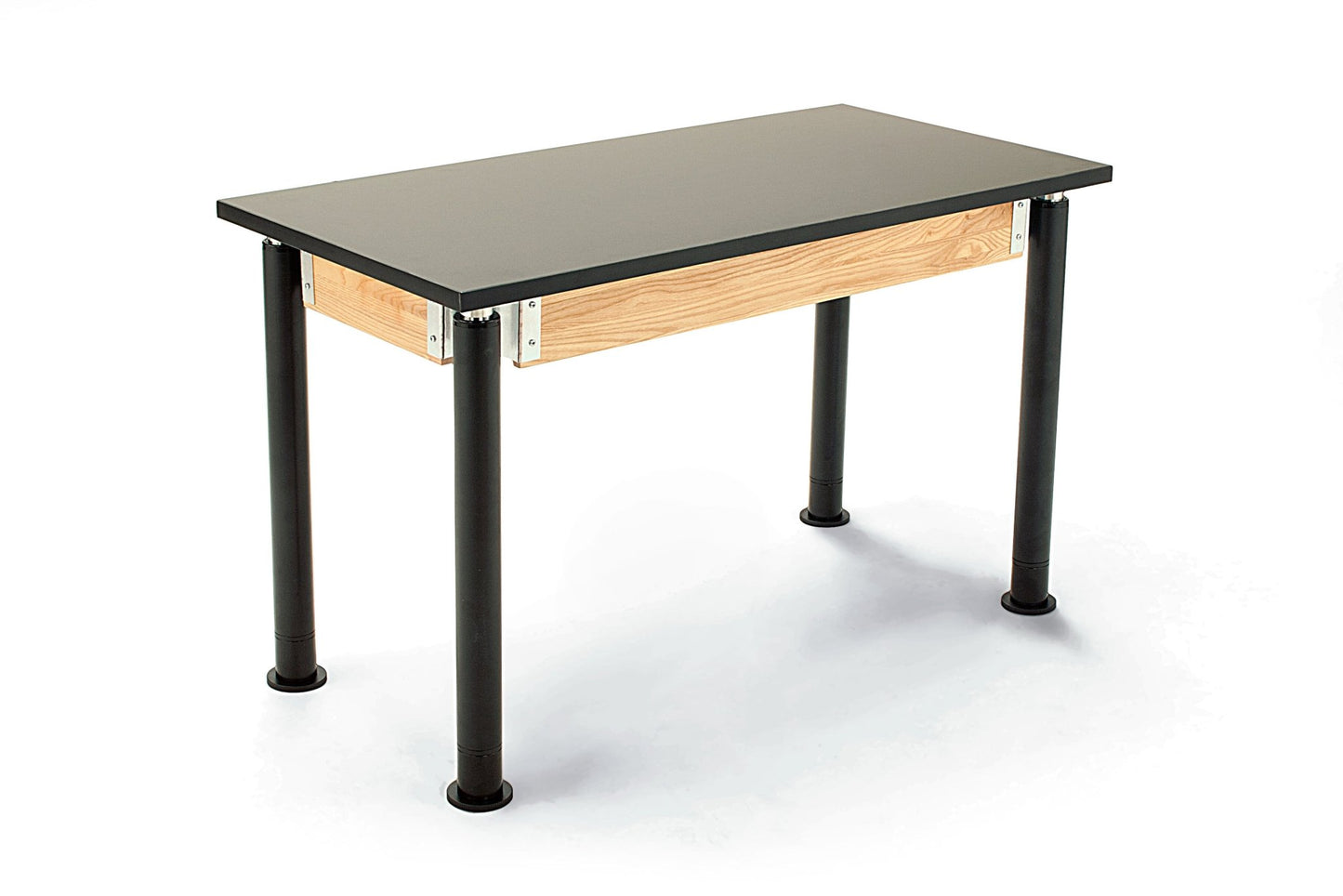 NPS Height Adjustable Science Lab Table, 30" X 60", Phenolic Top, Black Legs (National Public Seating NPS-SLT4-3060P) - SchoolOutlet