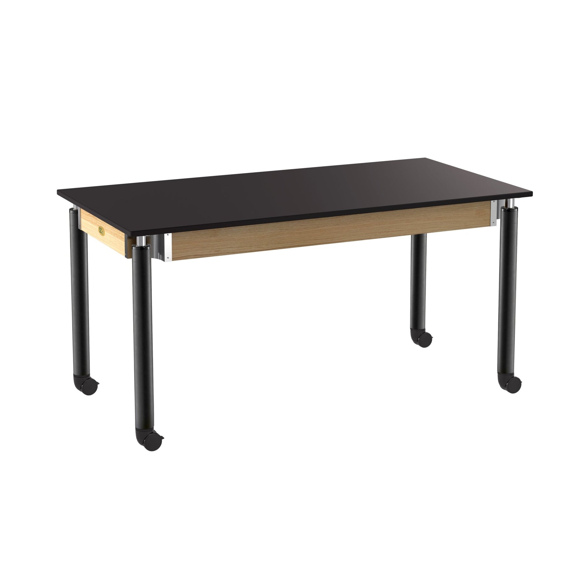 NPS Height Adjustable Science Lab Table, 30" X 60", Phenolic Top, Black Legs (National Public Seating NPS-SLT4-3060P) - SchoolOutlet