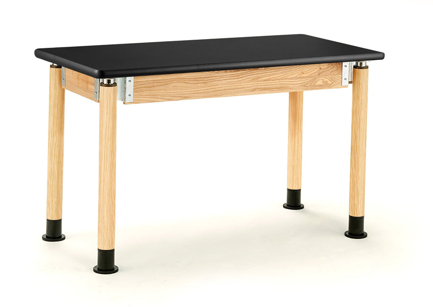 NPS Signature Science Lab Table, Oak, 30 x 60, HPL Top, (National Public Seating NPS-SLT5-3060H) - SchoolOutlet