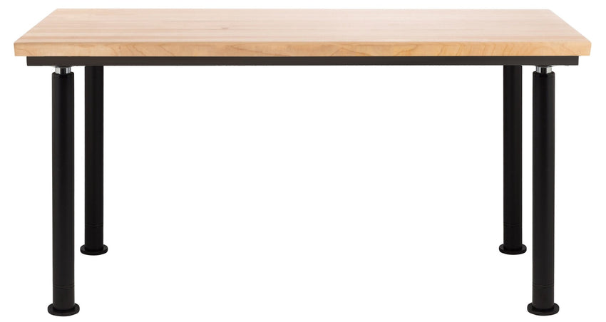 NPS Designer Science Lab Table, 24 X 60, Butcherblock Top (National Public Seating NPS-SLT6-2460B) - SchoolOutlet