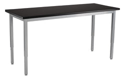 NPS Height Adjustable Science Lab Table, 30" X 60", Chemical Resistant Top, Steel Legs (National Public Seating NPS-SLT3-3060C)