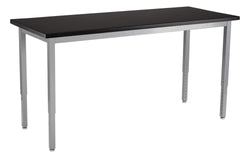 NPS Height Adjustable Science Lab Table, 30" X 60", Steel Legs (National Public Seating NPS-SLTX-3060)