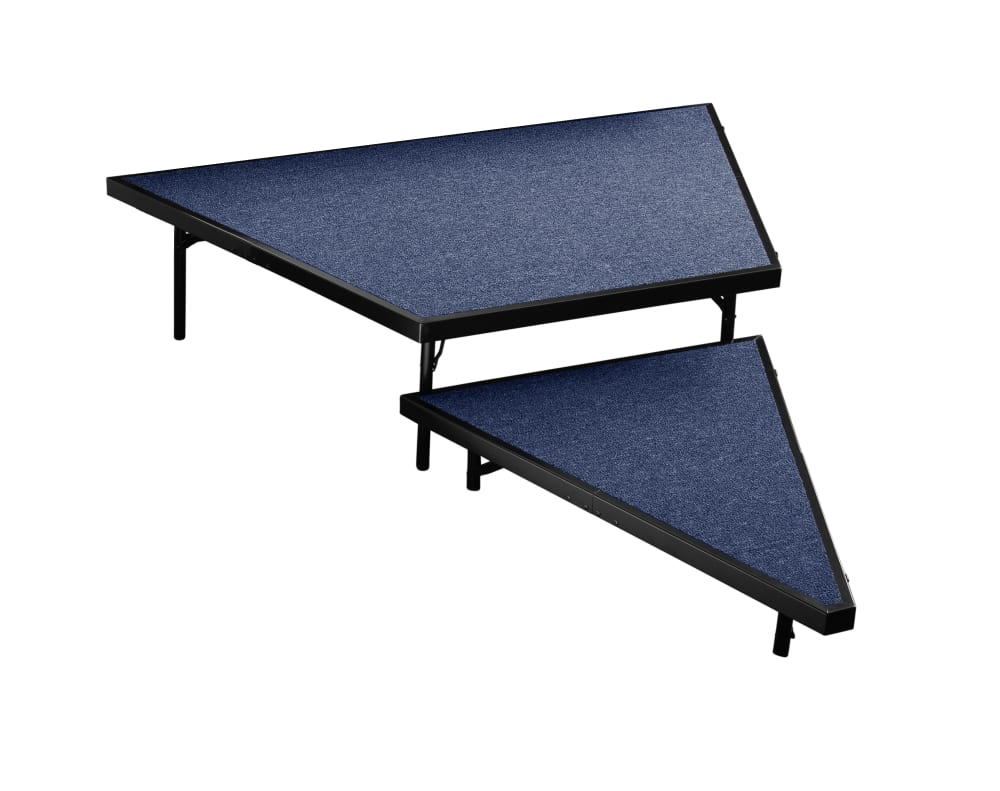 NPS Multi-Level Stage Pie or Rectangular Riser Set - Carpeted or Hardboard Deck - SchoolOutlet