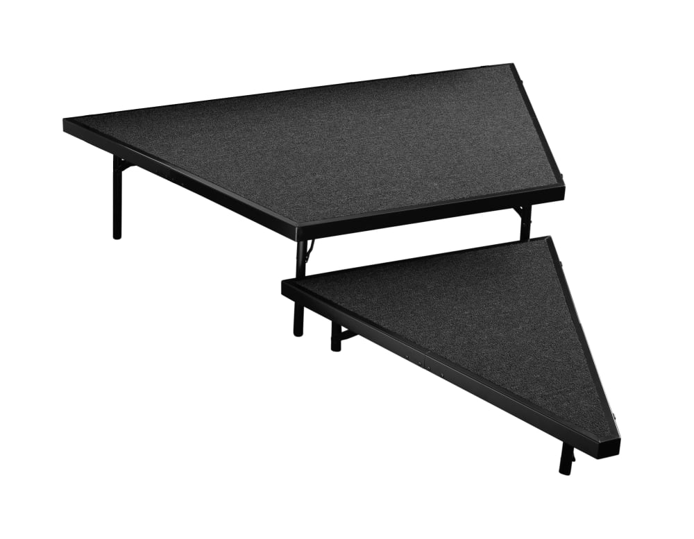 NPS Multi-Level Stage Pie or Rectangular Riser Set - Carpeted or Hardboard Deck - SchoolOutlet