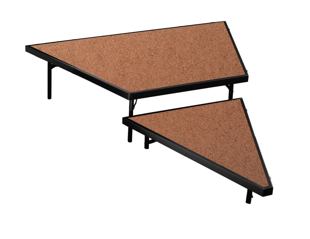 NPS Multi-Level Stage Pie or Rectangular Riser Set - Carpeted or Hardboard Deck - SchoolOutlet