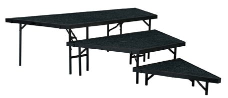 NPS Multi-Level Stage Pie or Rectangular Riser Set - Carpeted or Hardboard Deck - SchoolOutlet