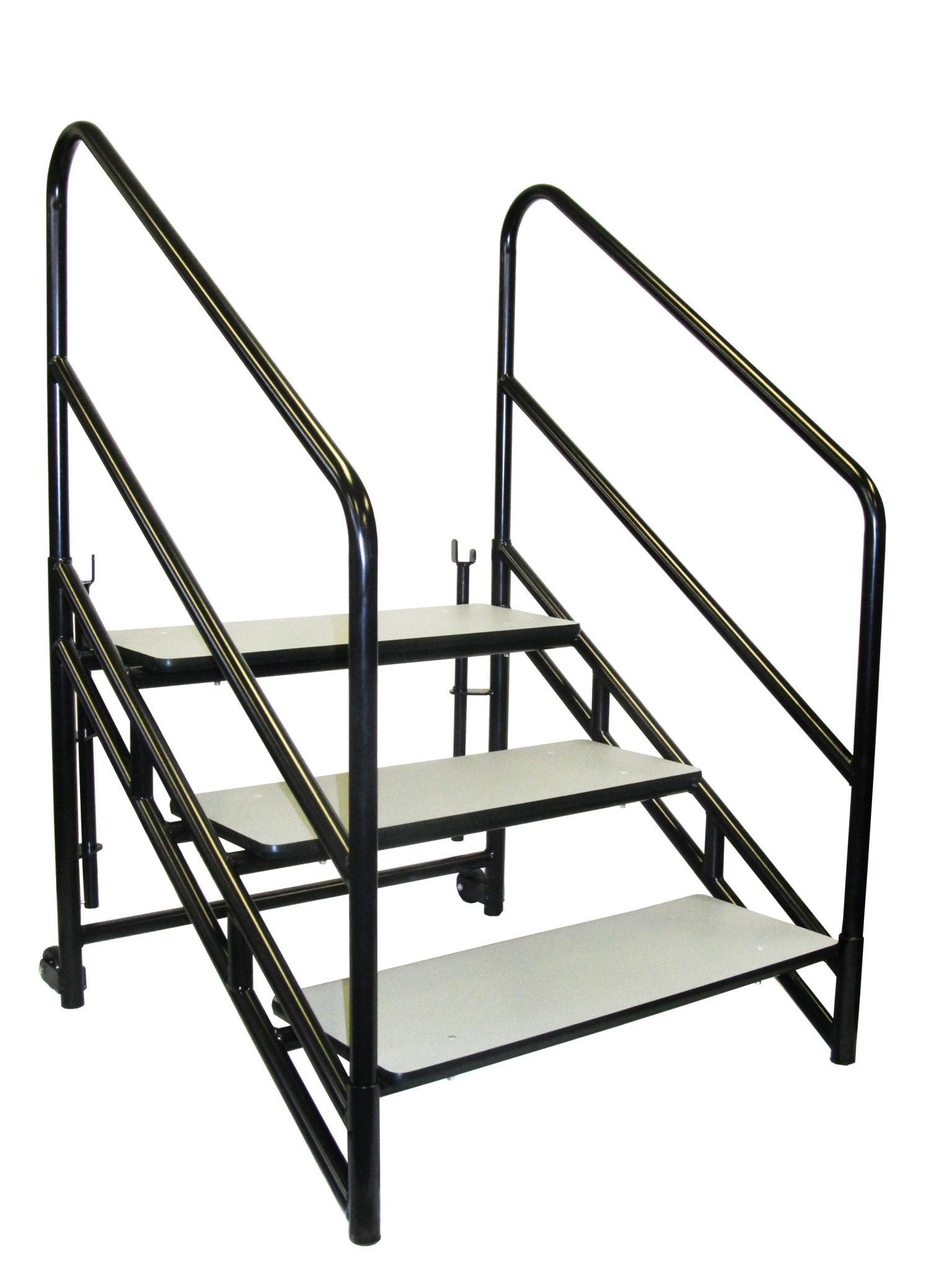 NPS Stage & Riser Steps with Guardrail for 32"H Stages (National Public Seating NPS-STP32) - SchoolOutlet