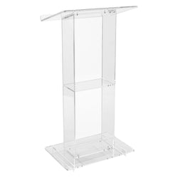 Oklahoma Sound Clear Acrylic Lectern with Shelf (Oklahoma Sound OKL-401S)