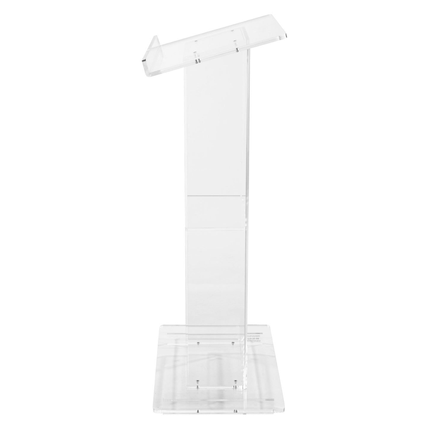 Oklahoma Sound Clear Acrylic Lectern with Shelf (Oklahoma Sound OKL-401S) - SchoolOutlet