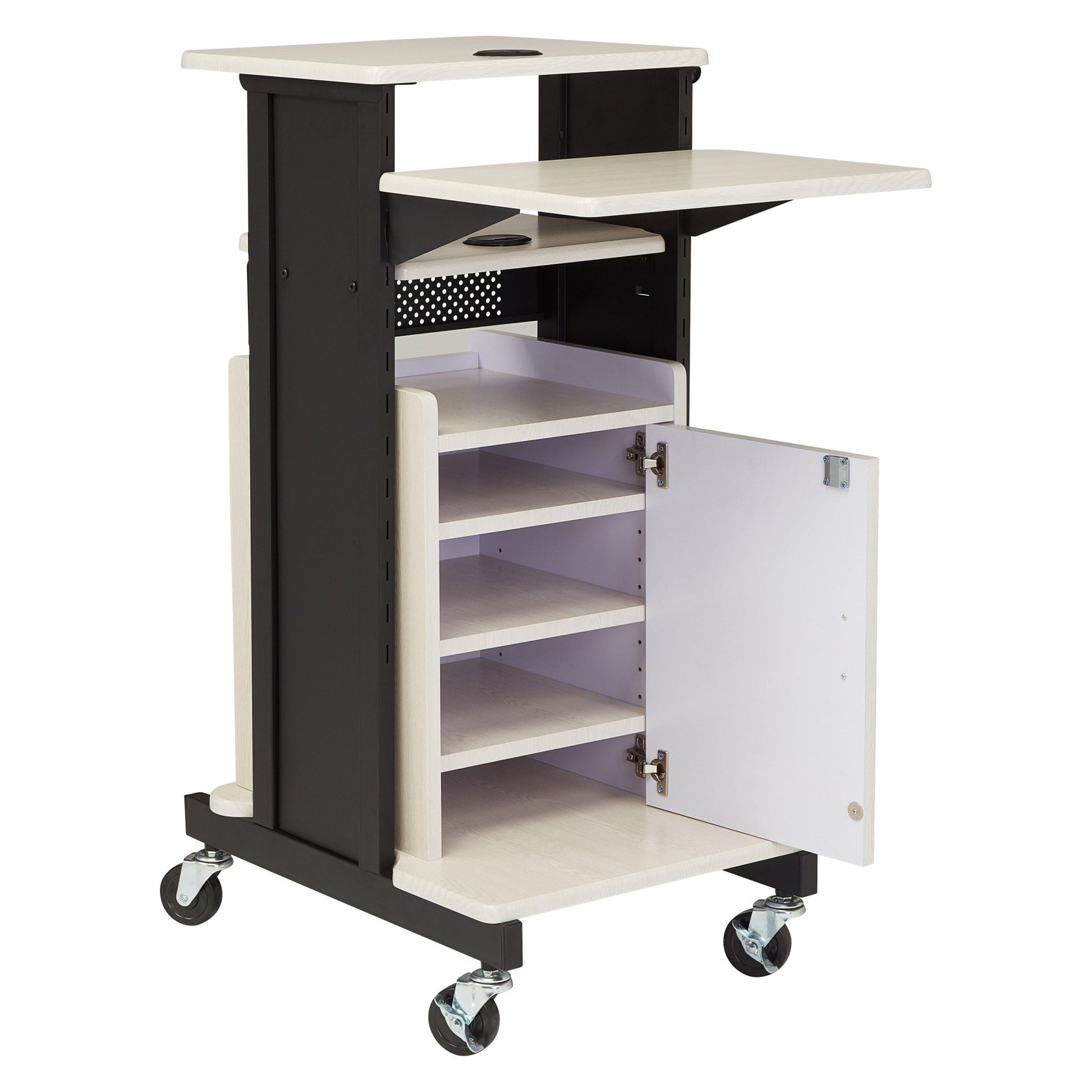 Oklahoma Sound Premium Plus Presentation Cart with Storage Cabinet (Oklahoma Sound OKL-PRC250) - SchoolOutlet