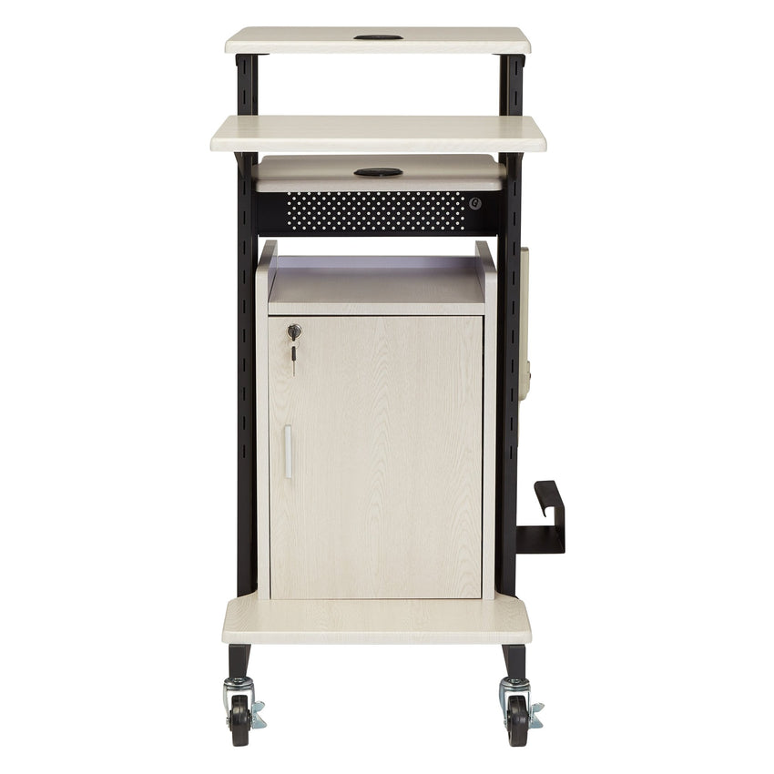 Oklahoma Sound Premium Plus Presentation Cart with Storage Cabinet (Oklahoma Sound OKL-PRC250) - SchoolOutlet