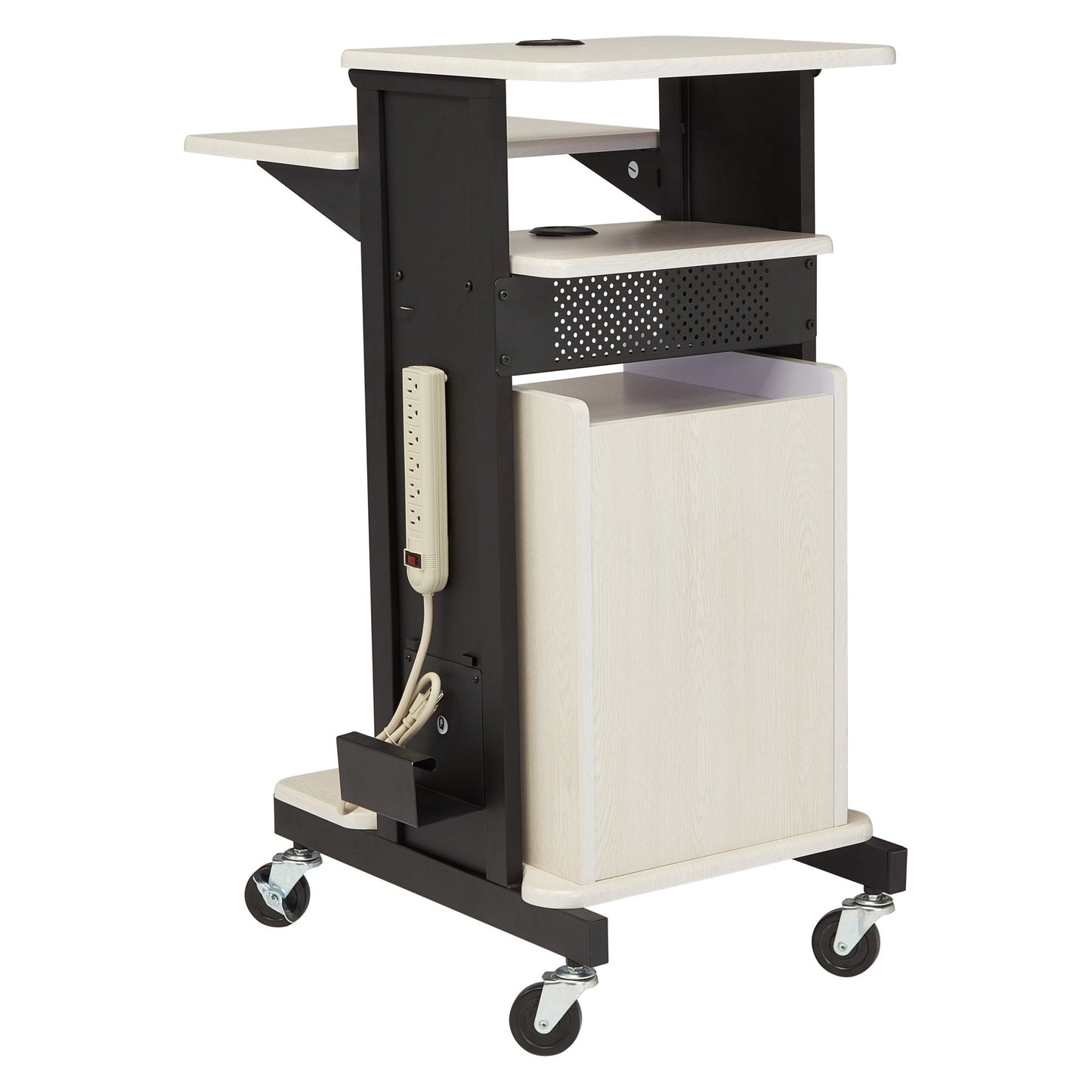 Oklahoma Sound Premium Plus Presentation Cart with Storage Cabinet (Oklahoma Sound OKL-PRC250) - SchoolOutlet