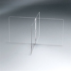 Pacesetter SG2029B - 1/4" Acrylic Large Interlock 4 Panel Tabletop Partition 45" W x 23 1/2" H x 45 1/4" D