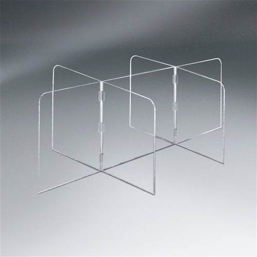 Pacesetter SG2039A - 1/4" Acrylic Small Interlock 7 Panel Tabletop Partition 89" W x 23 1/2" H x 34 1/4" D - SchoolOutlet