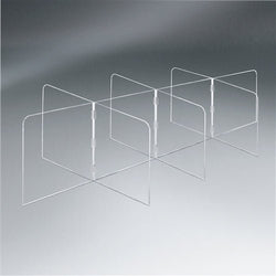 Pacesetter SG2049 - 1/4" Acrylic Large Interlock 10 Panel Tabletop Partition 116" W x 23 1/2" H x 45 1/4" D