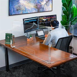 Pacesetter Awards SG2058 - Office 2 Panel Desktop Partition Safety Barrier 47" W x 23 1/2" H x 23 1/2" D