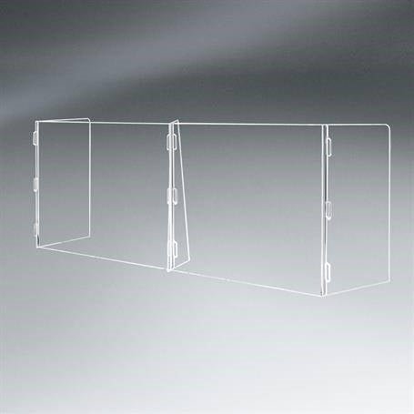 Pacesetter Awards SG2070 - 2 Panel Interlocking Counter Barrier Partition No Opening 63" W x 23 1/2" H x 14 1/2" D - SchoolOutlet
