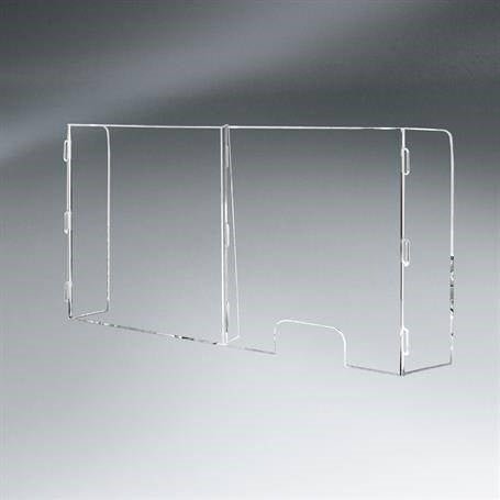 Pacesetter Awards SG2070P1 - 2 Panel Interlocking Counter Partition With One Opening 63" W x 23 1/2" H x 14 1/2" D - SchoolOutlet