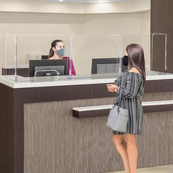Pacesetter Awards SG2071P2 - 3 Panel Interlocking Counter Barrier Partition With Two Openings 94 1/2" W x 23 1/2" H x 14 1/2" D