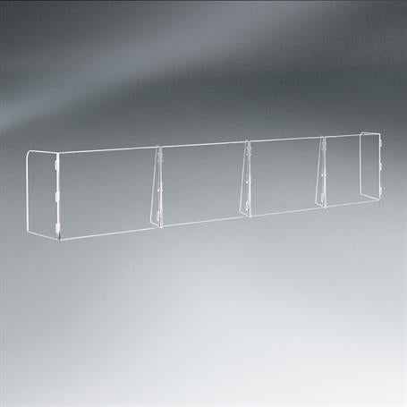 Pacesetter Awards SG2072 - 4 Panel Interlocking Counter Barrier Partition No Opening 118" W x 23.5" H x 14 1/2" D - SchoolOutlet